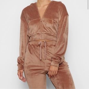 Skims Brand Sienna Velour Jogger Set Size S